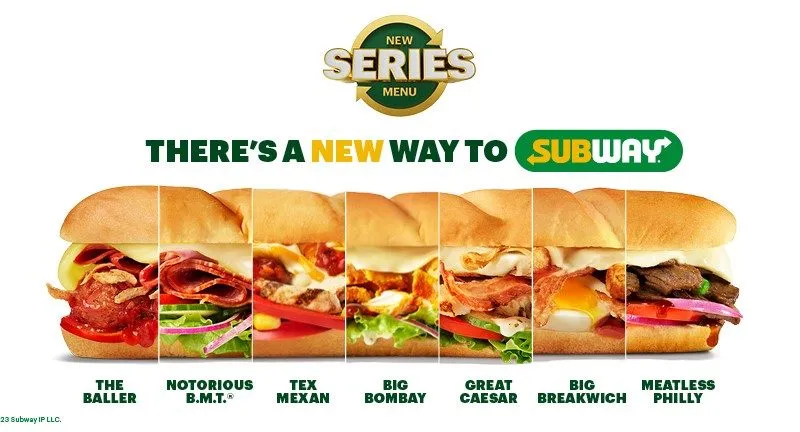 Subway Subway® Series Menu