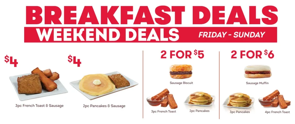 Wendy's Breakfast Menu Deals