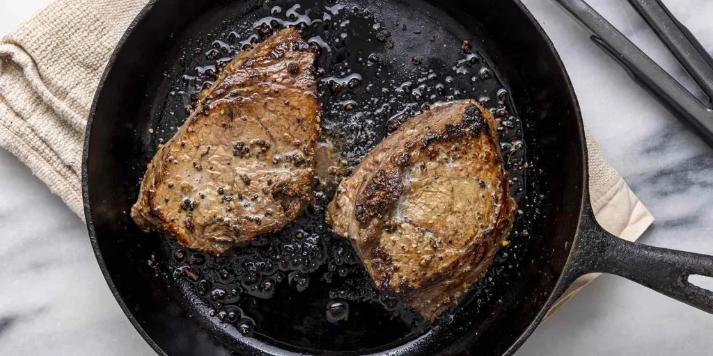  pan-seared steak